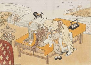 Children Performing A Lion Dance At A Festival — Suzuki Harunobu