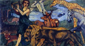 Orpheus With Animals, Design For A Tapestry — Franz Marc