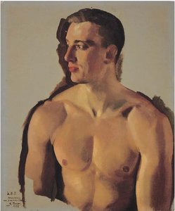 Portrait Of A Man — Konstantin Andreevic Somov, Contemporary Realism