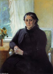 Portrait Of Mrs. Alexandra Edelfelt — Albert Edelfelt