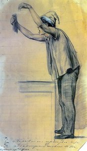 Boy With Raised Hands, Reaching Out To The Public — Vasily Grigoryevich Perov