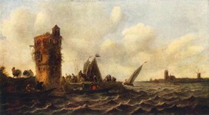 A View On The Maas Near Dordrecht — Jan Josephszoon Van Goyen