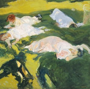 La Siesta — Joaquín Sorolla Y Bastida, Impressionistic Landscape