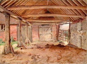 Interior View Of A Cart Shed In East Surrey — Ernest C Christie