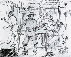 In The Roberts' Den. A Guest Who Has Been Given A Seeping Draught In Robberd — George Grosz, Dadaism