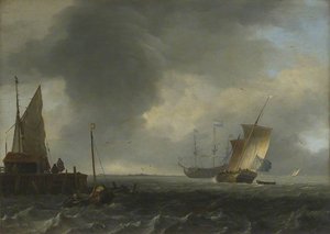 A View Across A River Near Dordrecht ( ) — Ludolf Backhuysen I