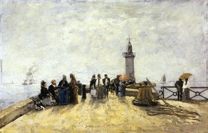 Honfleur, The Jetty — Eugène Louis Boudin