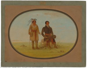 Mohigan Chief And A Missionary — George Catlin