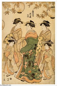 Woodcut — Chobunsai Eishi