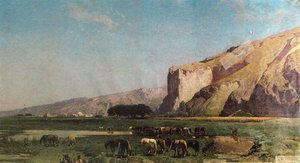 Pâturage Sur La Route De Téhéran À Tabriz — Alberto Pasini