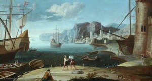 A Seaport On A Rocky Coast — Adrien Manglard