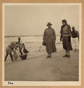 Fishermen On Gaza Coast With Women Strolling — John D. Whiting