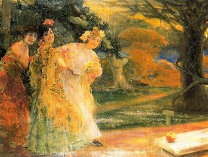 The Three Graces Of Seville — José Villegas Cordero, Impressionism