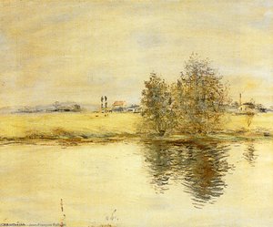 A River Landscape — Jean-françois Raffaelli, Realism
