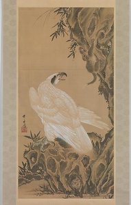 White Eagle Eyeing A Mountain Lion — Kawanabe Kyōsai