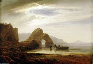 Moonlight At Giltar Point, Tenby, Looking South