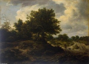 Landscape With A Traveller — Jacob Isaackszoon Van Ruisdael, Dutch Golden Age