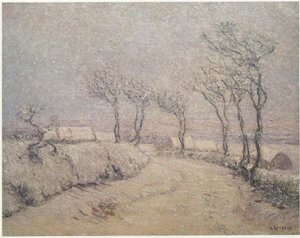 Landscape In Snow — Gustave Loiseau