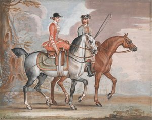 A Lady And A Gentleman Riding Out — James Seymour