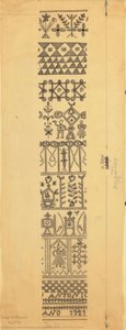 Ethnographic Drawing - Details Of Distaff — Fernando Barbedo Galhano