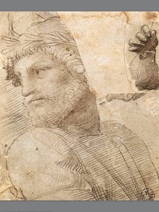 Study For The Head Of A Poet — Raphael