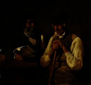 Workers talking politics