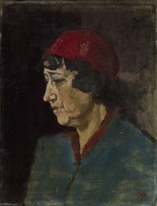 Woman In A Red Hat — Victor Pasmore