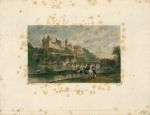 Château And Bridge Of Pau — Thomas Allom