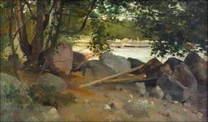 Beach At Haikko — Albert Edelfelt