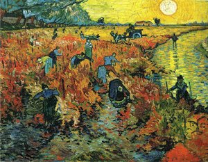 Red Vineyards At Arles — Vincent Willem Van Gogh, Post-impressionism