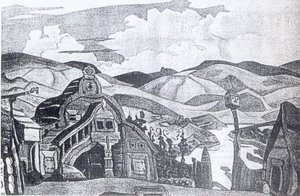 'study Of Scene Design For ''snow Maiden''' — Nicholas Roerich