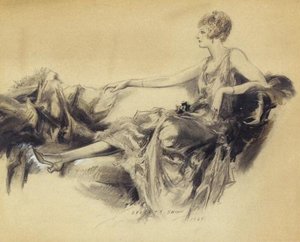 An Elegant Women In Repose — Everett Shinn