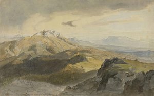 View Of Monte Serone From Civitella — Carl Anton Joseph Rottmann, Romanticism