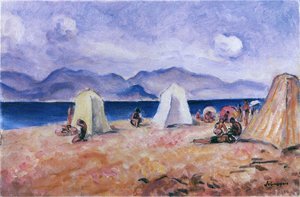 On The Beach — Henri Lebasque, Post-impressionism