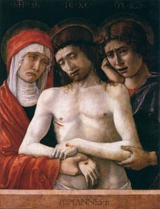 Dead Christ Supported By The Madonna And St John (pietà) — Giovanni Bellini