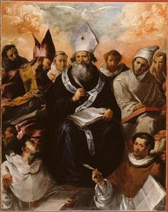 Saint Basile Dictant Sa Doctrine — Francisco De Herrera Le Vieux