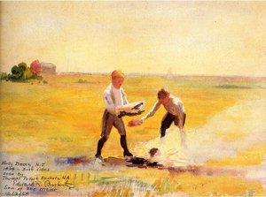 Boys By A Fire — Thomas Pollock Anshutz