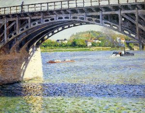 The Argenteuil Bridge And The Seine — Gustave Caillebotte