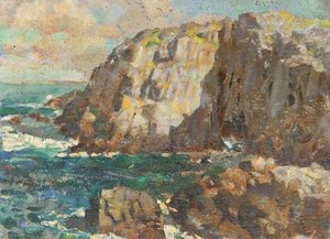 Seascape With Cliffs — Henry Young Alison
