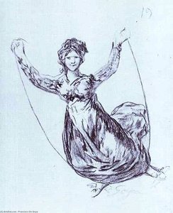 Young Witch Flying With A Rope — Francisco José De Goya Y Lucientes