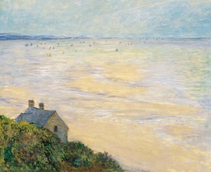 The Hut At Trouville, Low Tide — Claude Monet