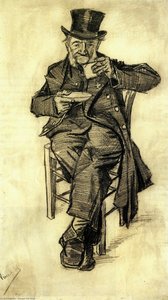 Orphan Man With Top Hat, Drinking Coffee — Vincent Willem Van Gogh, Realism