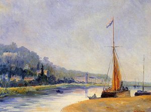 Banks Of The River — Albert-charles Lebourg, Impressionism