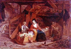 A Cottage Interior — Frederick Goodall