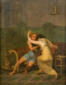 Catullus, and Lesbia Seeking Comfort in his Arms for the Death of her Sparrow