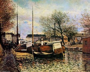 Fishing Boat Sun — Alfred Sisley