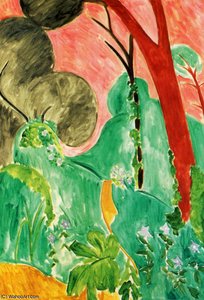 Les Pervenches Huile Crayon Et Fusain Sur Toile New York, Collection Particulière — Henri Matisse, Fauvism