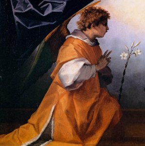 Annunciation (detail) — Andrea Del Sarto, High Renaissance