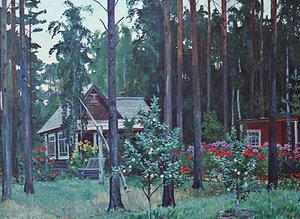 Evening At The Cottage — Aleksandr Deyneka
