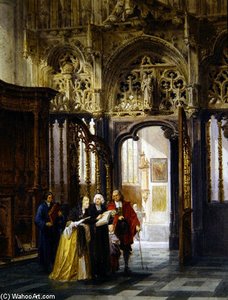 A Visit To The Cathedral — Louis Haghe